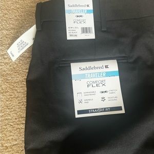 NWT Men’s saddlebred traveler, comfort flex, dress pants, black